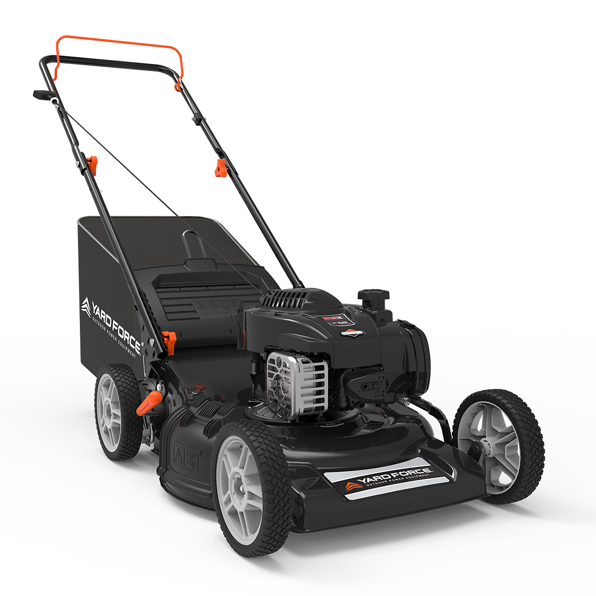 YardForce, 22" 3N1 Gas Mower, 140cc Briggs & Stratton® E500™ engine, Bag- Mutch-Discharge, model YF22-3N1